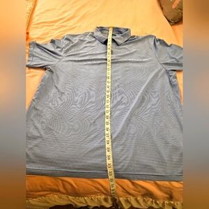 PGA‎ Tour Blue Striped Polo Shirt XXL
